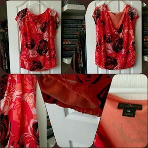 Short Sleeve Floral Blouse