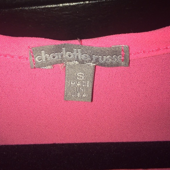 Hot pink chiffon top! - Picture 2 of 2