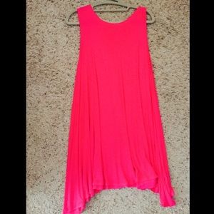 Hot pink tank dress