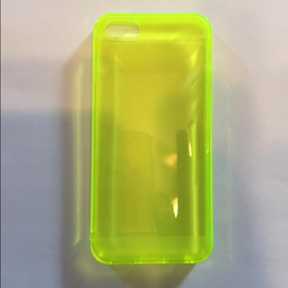 Clear Neon Yellow iPhone 5 case