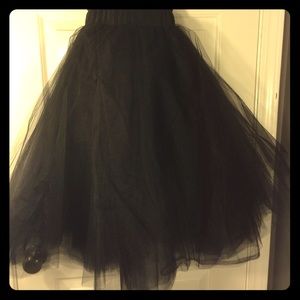 Boutique Black Tulle Skirt