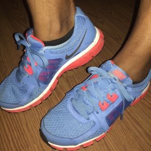 Nike Blue and "Emergency Cone" Orange sneakers