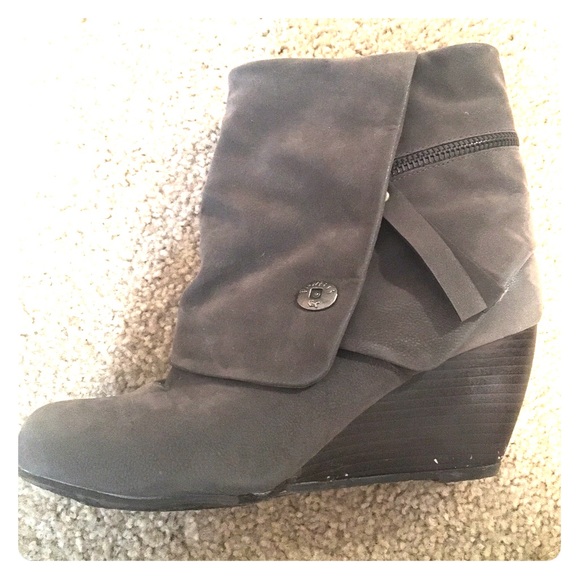 Grey Suede Booties