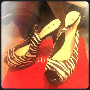 Guess Platform Leopard/Zebra/Purple Suede