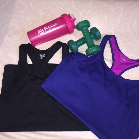 Champion Tops - C9 by Champion Black and Blue Workout Tanks Sz Med