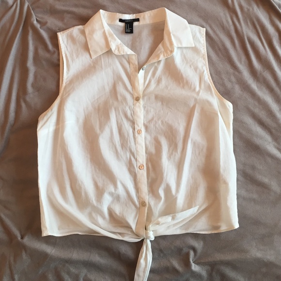 Forever 21 sleeveless cropped bottom down top