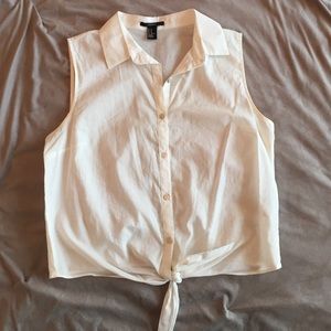 Forever 21 sleeveless cropped bottom down top