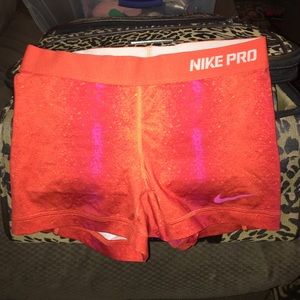 Orange/pink nike pro