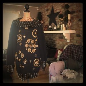 Cute beaded old school sweater/dress