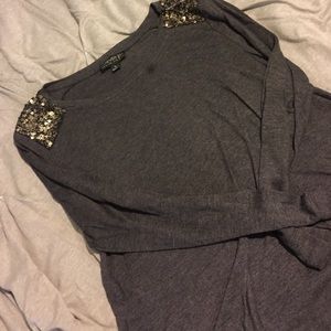 Forever 21 Sequin Shoulder shirt