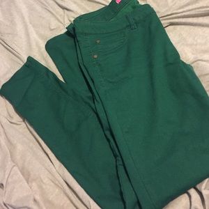 Green Skinny Leg Jeans