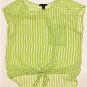 Sheer High Low Blouse