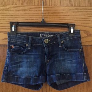 Hudson stretchy jean shorts with cuff and pockets