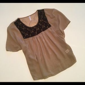 Sheer Short Sleeve Top