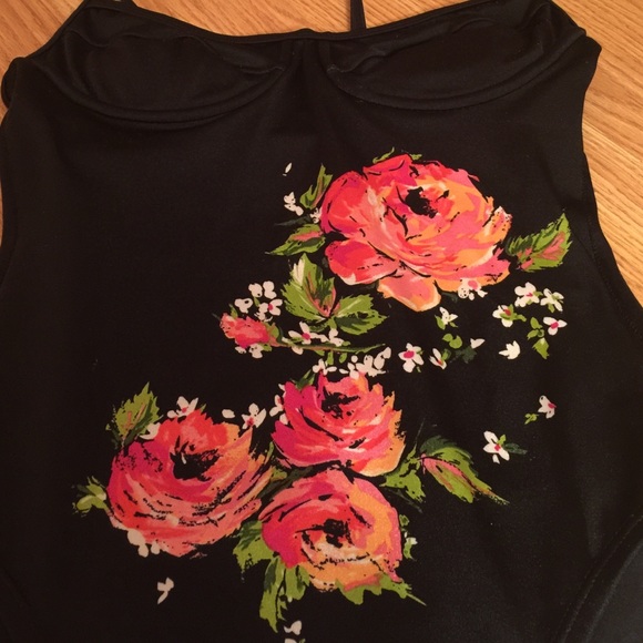 *SOLD* Black one piece bathing suit - Picture 2 of 4