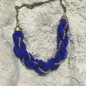 Blue and gold necklace