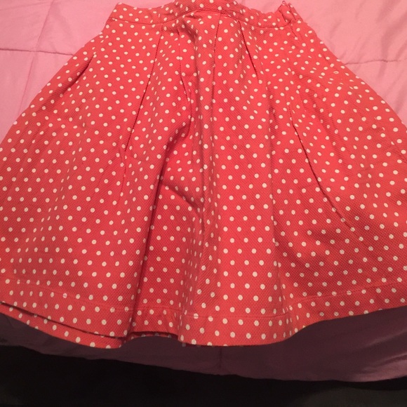 Gap girls skirt, Cute coral w/white polka dot