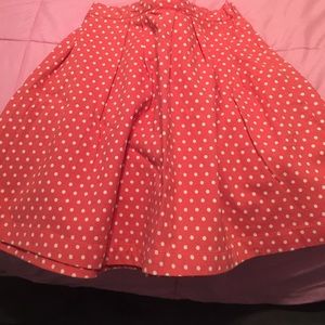 Gap girls skirt, Cute coral w/white polka dot