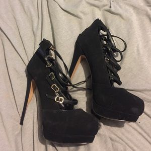 Also Suede Strap Pumps