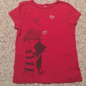 Crazy 8 red youth kids girls tee