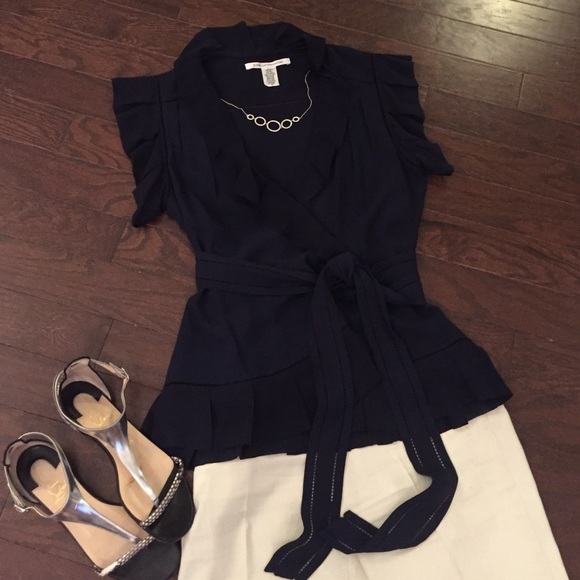 DVF Classic Wrap Shell Blouse