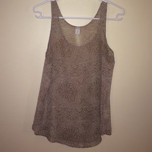 Old Navy beige pattern tank top