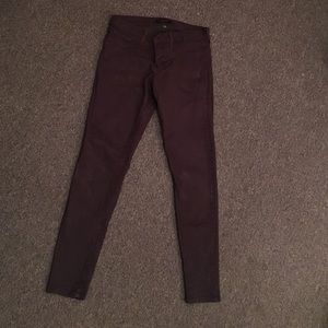 Purple skinny jeans!