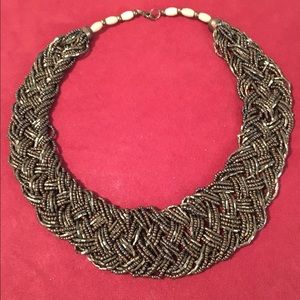 Braided beaded necklace