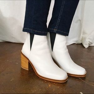 Shellys Shoes - Shelley's White Ankle Boots Shellys Shoes - Shelley's White Ankle Boots