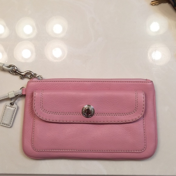 Powder Pink Coach Wristlet