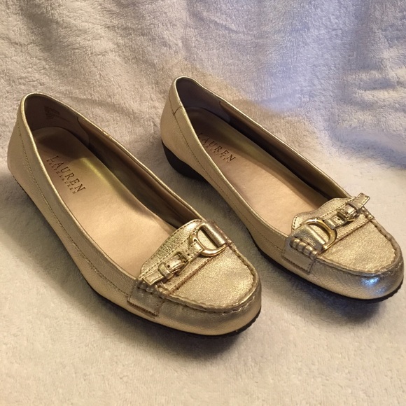 Ralph Lauren Gold Loafer