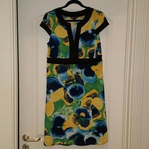 Multi colored flowered spring dress.