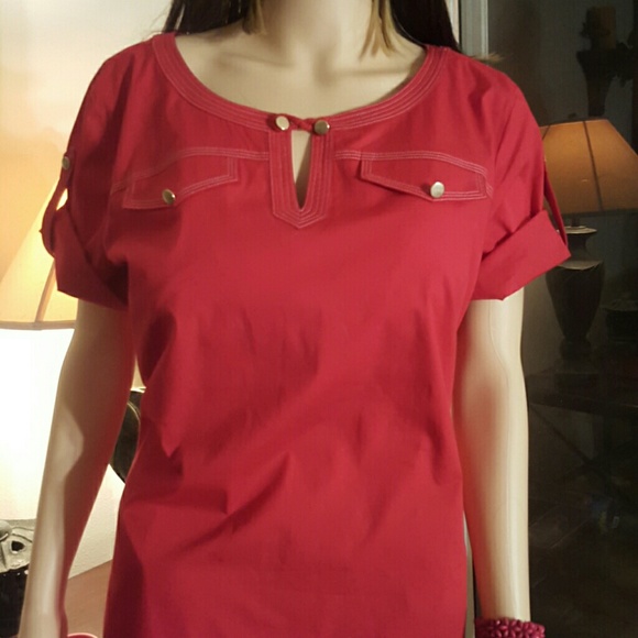 TALBOT red casual wear blouse - Picture 2 of 4