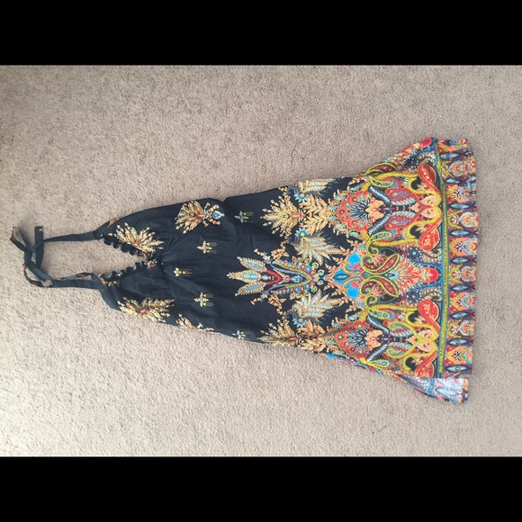 Handmade sequence cotton dress