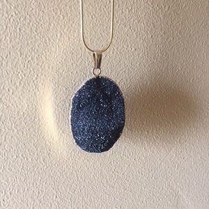 Gold necklace with crystal rock pendant Gold necklace with crystal rock pendant
