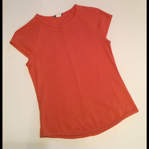 J.Crew Orange Tee - awesome cut!
