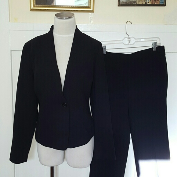Black Talbots Crepe Pants Suit