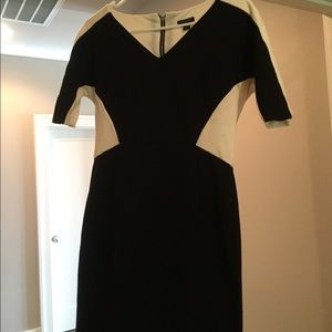 Ann Taylor Black and white sheath dress