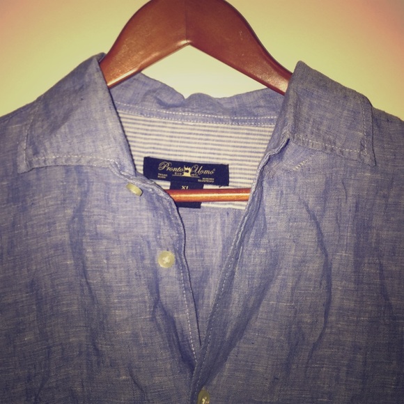Men's Linen Button Down Shirt
