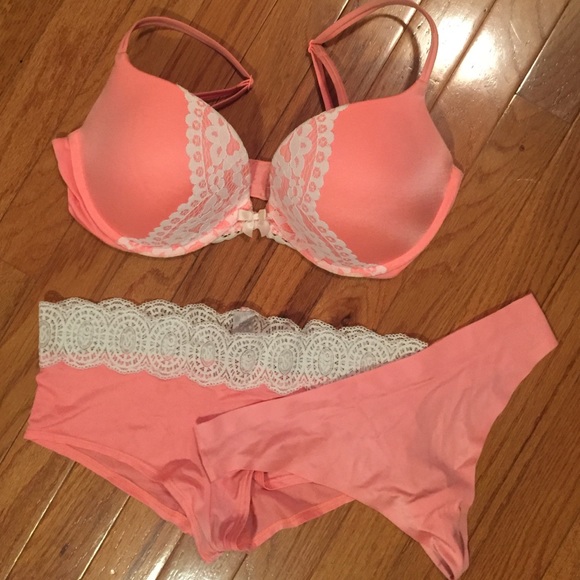 Peach Bra and Pantie Set