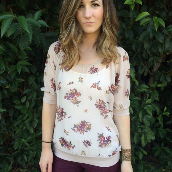 Floral sheer shirt