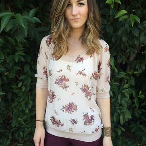 Floral sheer shirt