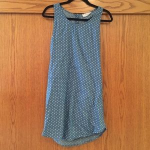 Chambray style racerback shift dress