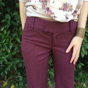 Ox-blood textured slacks