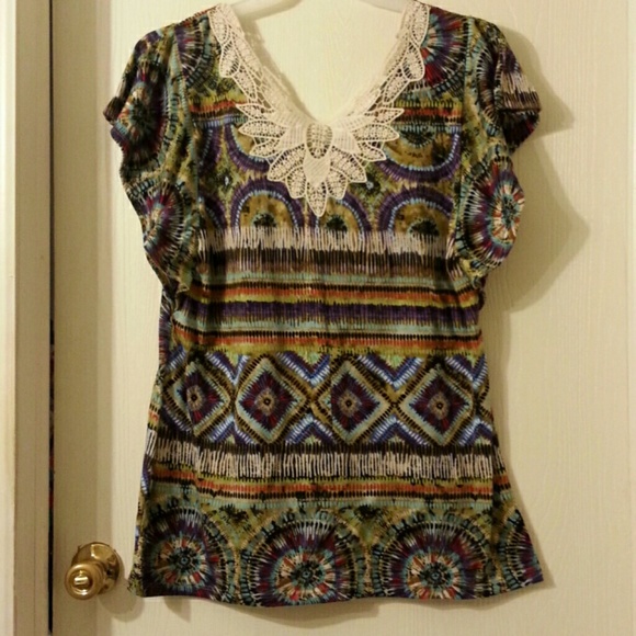 Beautiful summer shirt with lace detail