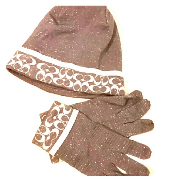 Coach hat and glove set