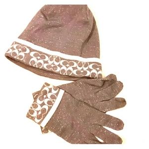 Coach hat and glove set