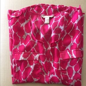 Sheer leopard print blouse