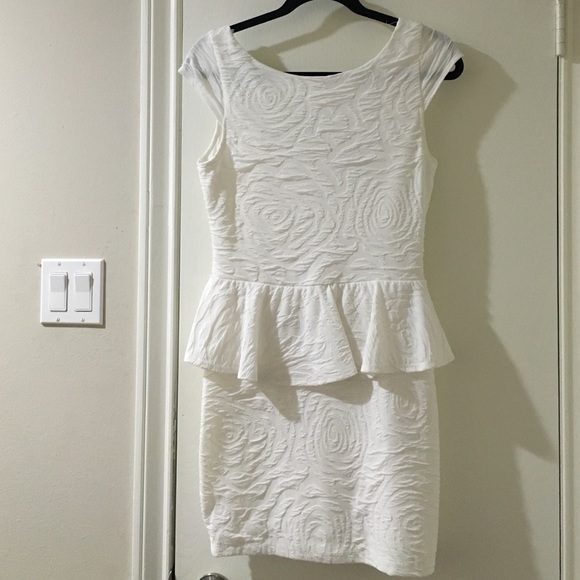 Arden B white peplum dress