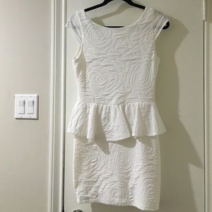 Arden B white peplum dress